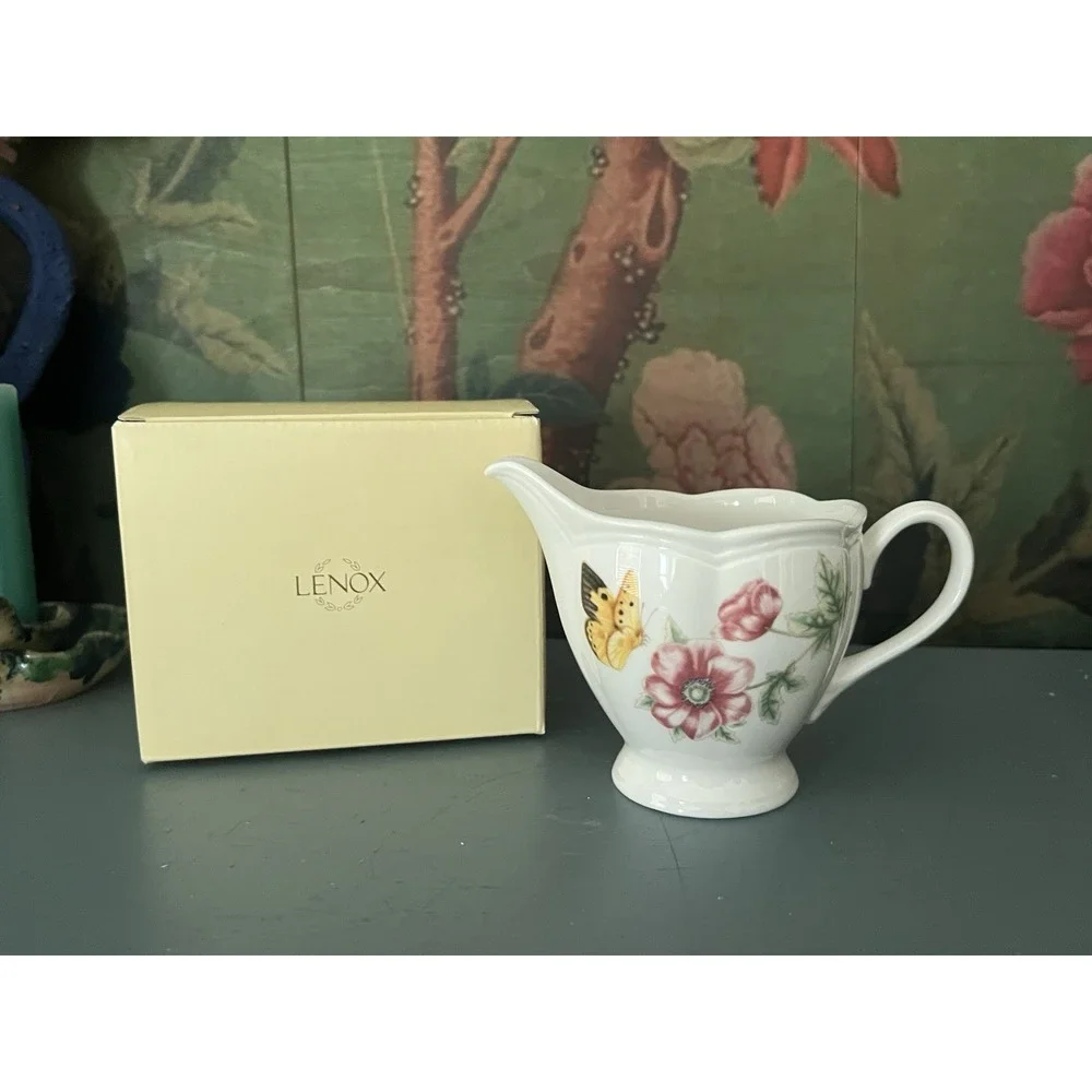 Lenox Butterfly Meadow Louise Le Luyer Floral Butterfly Cottagecore Creamer